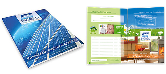 brochure d'énergie verte pour société Héliéo Vitrolles