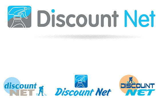 creation du logo discount net, entreprise de nettoyage Marseille